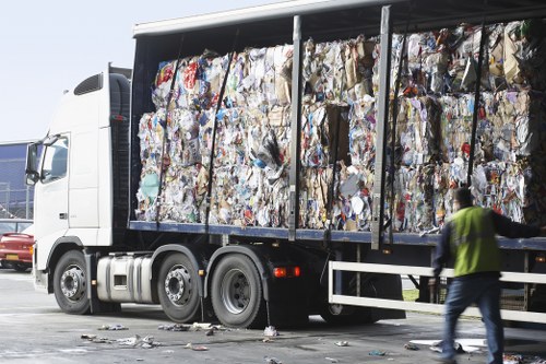 Various types of recyclable business waste materials