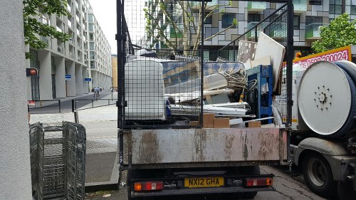 Community participating in a local rubbish collection event